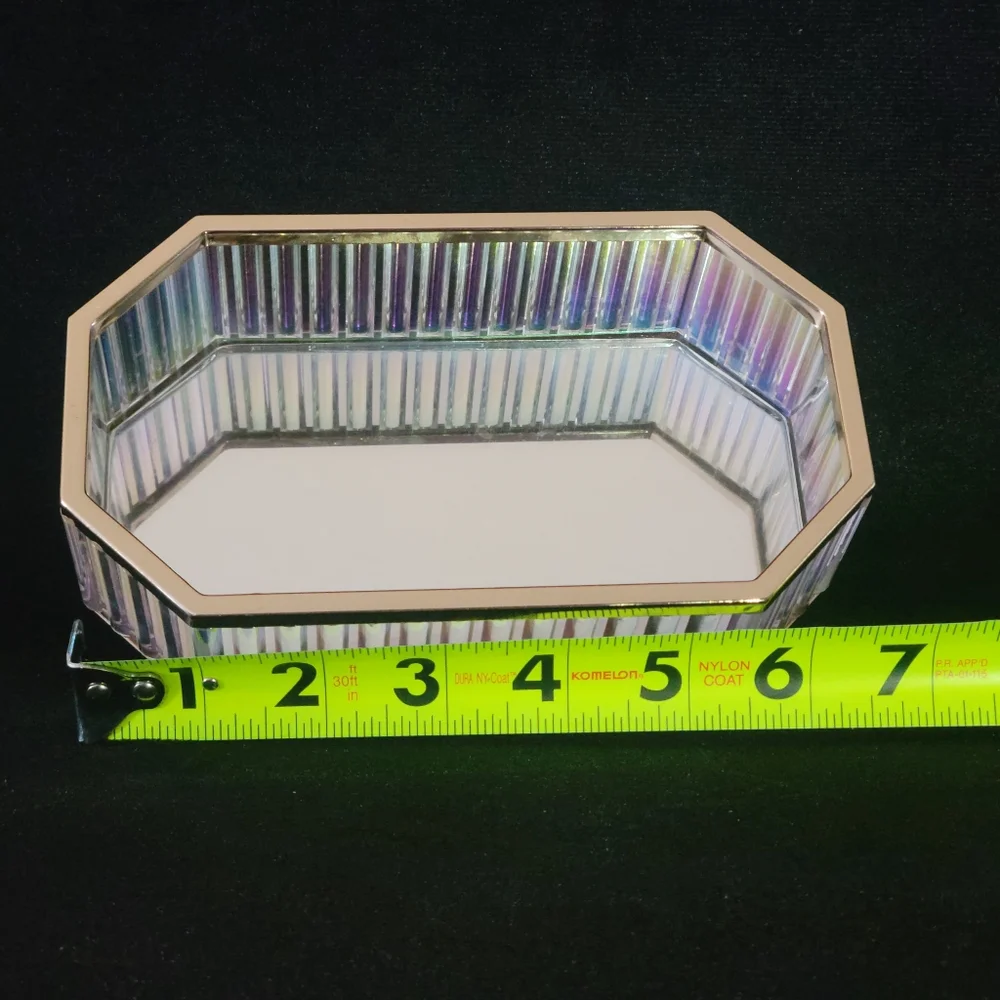 Bath & Body Works Iridescent Tray With Gold Trim